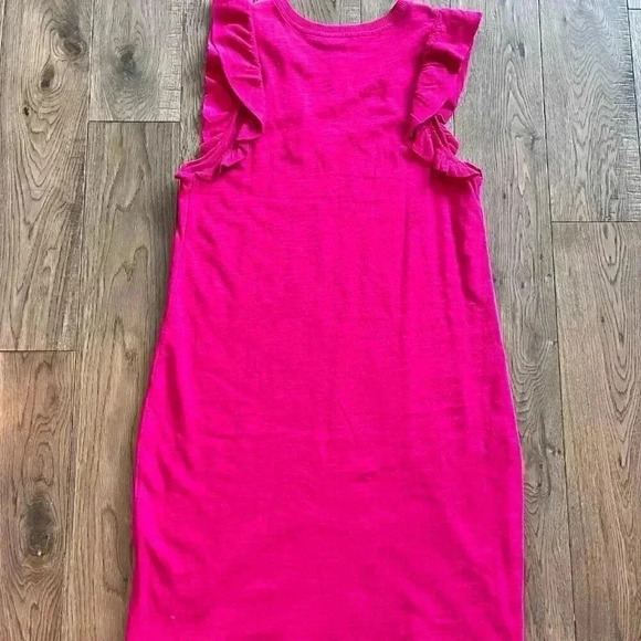 NWT EXPRESS Knit Dress Sleeveless Size XS Ruffle V Neck Raspberry Pink - Picture 6 of 6